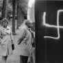 Patrick Zachmann. Anti-Semitic inscriptions in the Jewish section of the Bagneux cemetery, Ile de France. April 1981 © Musée national de l’histoire et des cultures de l’immigration