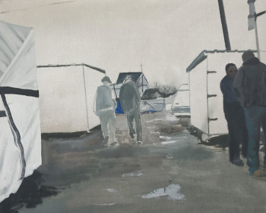 Peinture : La Lande, 13 décembre 2015 de Pascale Consigny