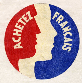 Achetez francais. Illustration anonyme pour un papillon vers 1935. © Coll. Dixmier/KHARBINE-TAPABOR. 