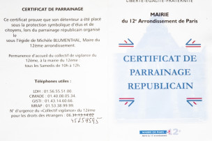 Certificat de parrainage républicain