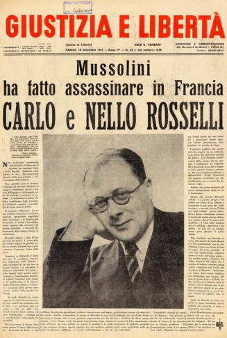 Giustizia e Libertà (Justice et liberté), no. 25, June 18, 1937 © Centro studi Piero Gobetti