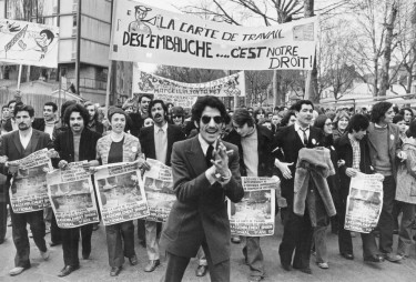 Manifestation contre les circulaires Marcellin-Fontanet, Paris, 1973