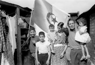 Independence Day in the La Folie shantytown in Nanterre. Photo by Monique Hervo